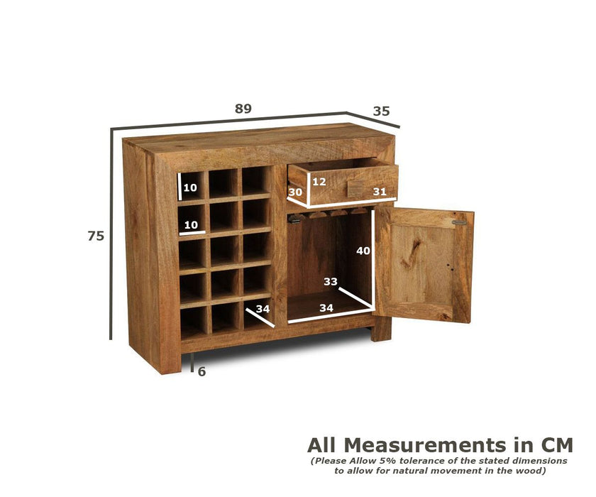 Light Dakota 89cm Wine Rack - In Stock