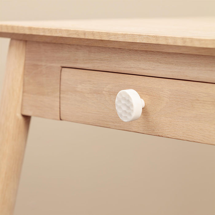 Navi White Stone Oval Drawer Knobs