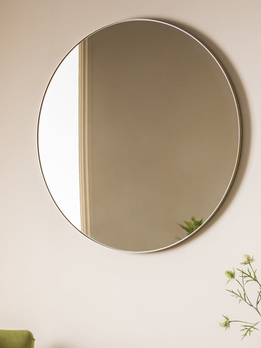 Champagne Round Mirror