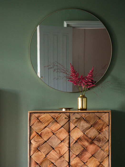 Champagne Round Mirror