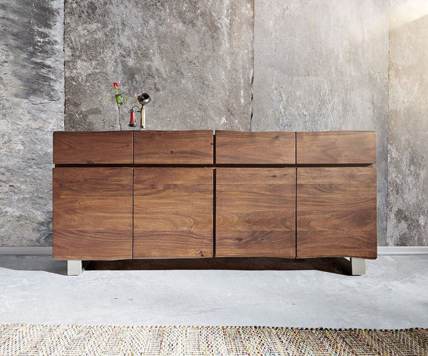 Sideboard Olympus Classic Live-Edge 172cm 4 Doors Acacia Wood Brown