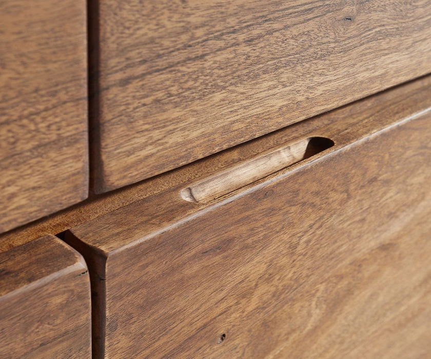 Sideboard Olympus Classic Live-Edge 172cm 4 Doors Acacia Wood Brown