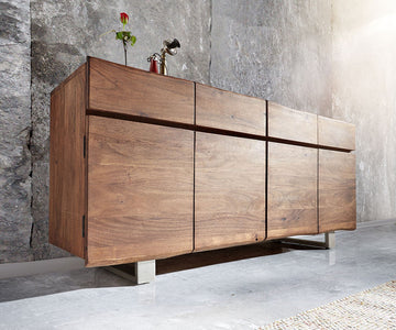 Sideboard Olympus Classic Live-Edge 172cm 4 Doors Acacia Wood Brown