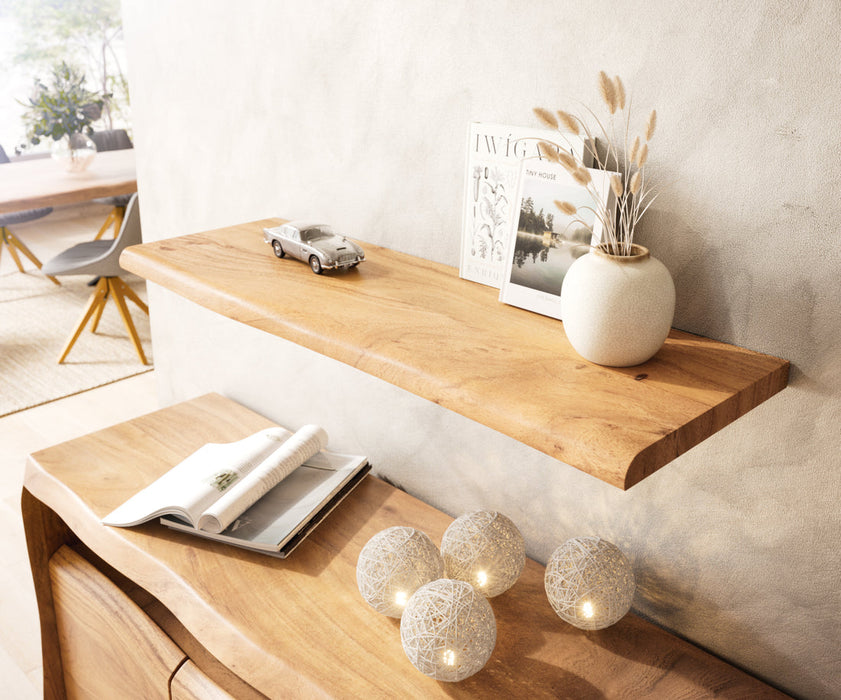 Wall Shelf Olympus Live-Edge 100cm Acacia Wood Natural