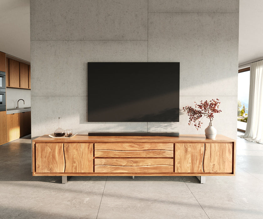 TV Stand Olympus Live-Edge 300cm Acacia Wood Natural