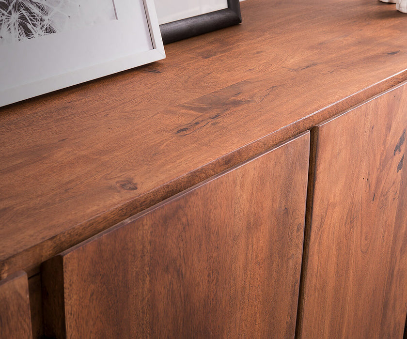 Sideboard Olympus Classic Live-Edge 220cm 6 Doors Acacia Wood Brown