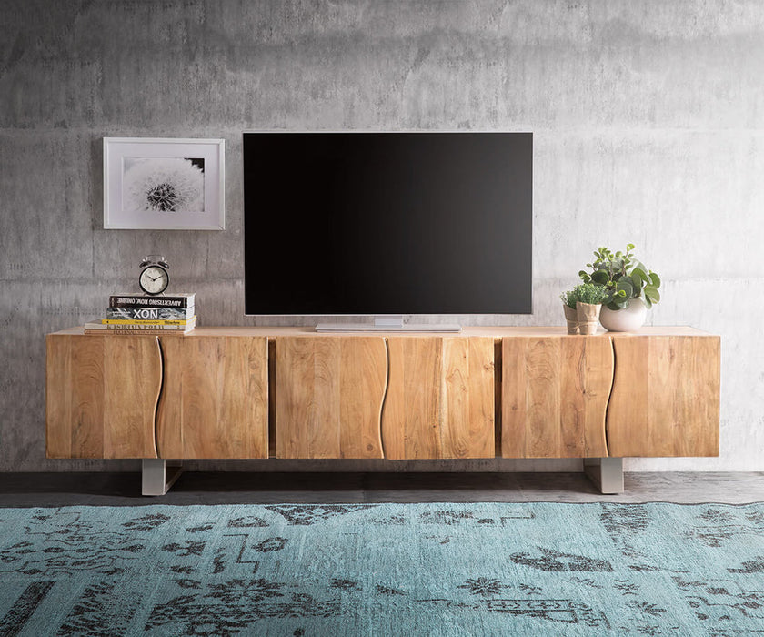 TV Stand Olympus Classic Live-Edge 220cm Acacia Wood Natural