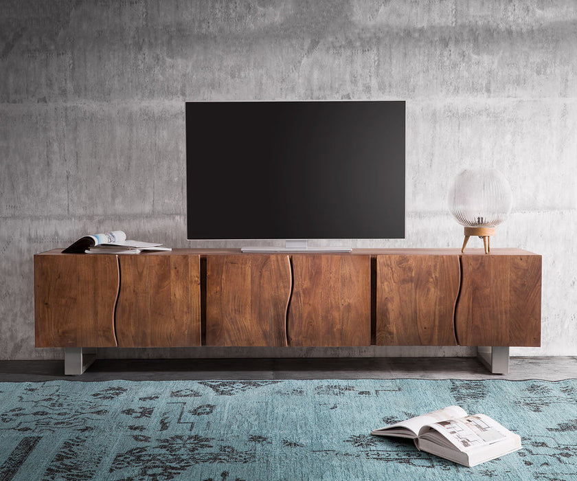 TV Stand Olympus Classic Live-Edge 220cm Acacia Wood Brown