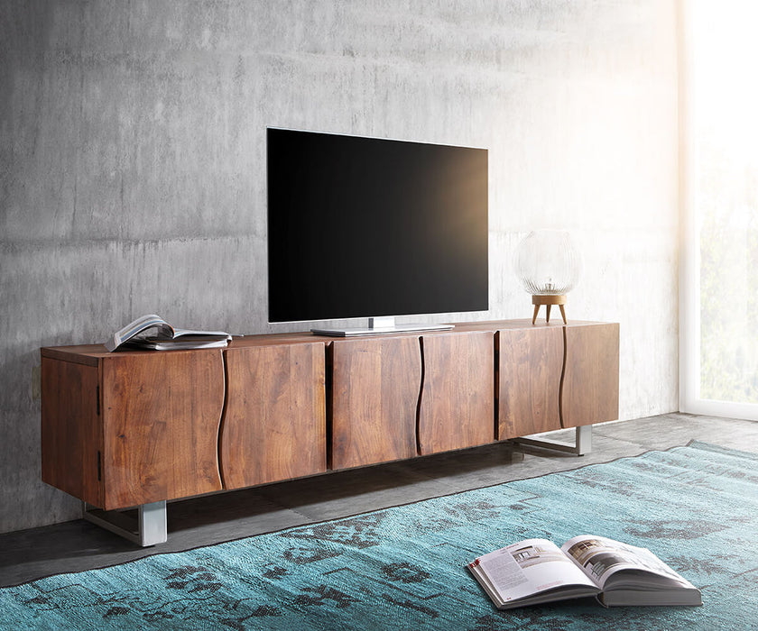 TV Stand Olympus Classic Live-Edge 220cm Acacia Wood Brown