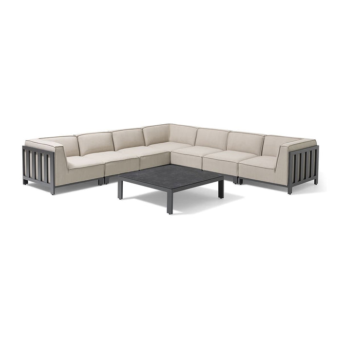 Outdoor Fabric Ibiza Large Corner Sofa Set With Square Coffee Table