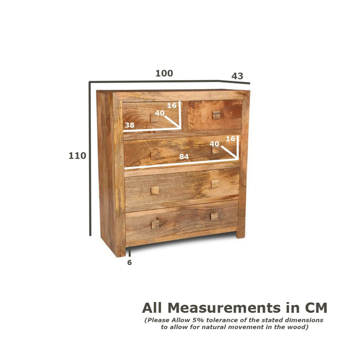 Light Dakota 100cm Drawers - Due 28th October