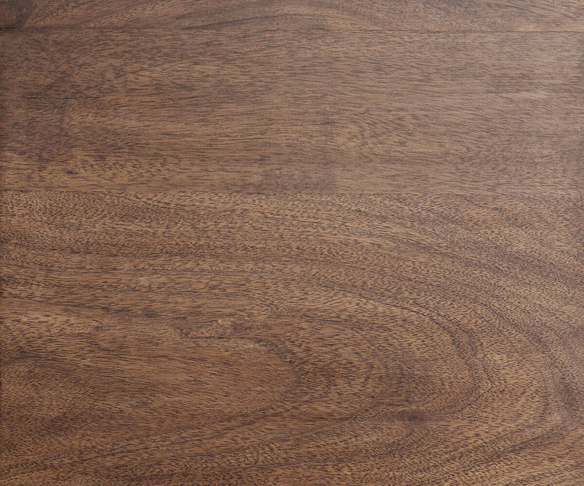 Dining Table Olympus Live-Edge 200x100cm Acacia Wood Brown Glass Frame