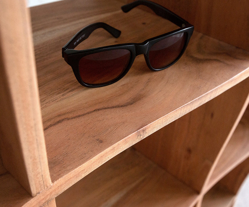 Bookcase Olympus Live-Edge 243x120cm Acacia Wood Natural