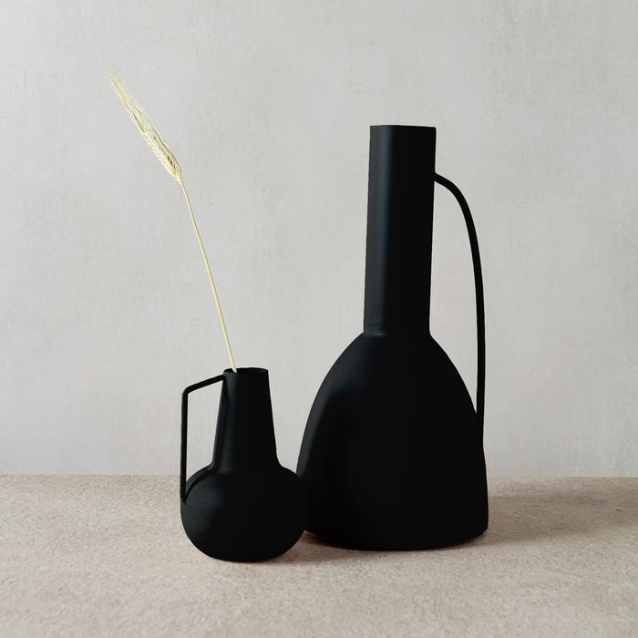 Athena Black Metal Vase