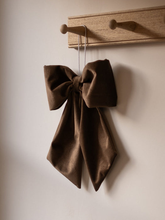 Brown Velvet Hanging Bow
