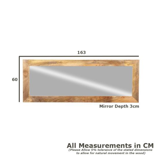 Acre & Artisan Light Solid Wood Tall Mirror 690 (163cm)