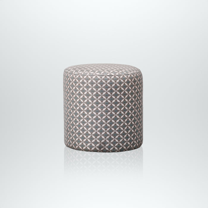 Outdoor Fabric Sunbrella Footstool - Mosaic Glacier