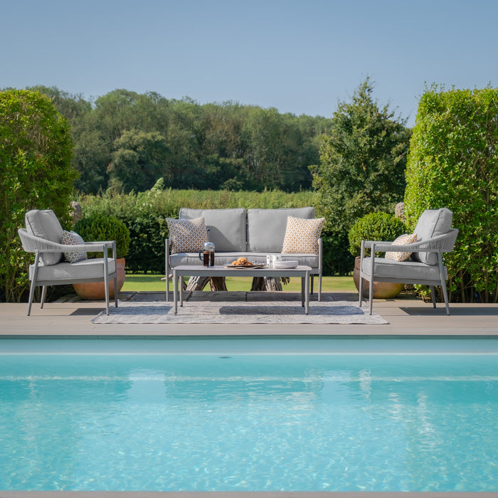 Florence Rope Weave 2 Seat Sofa Set with Rectangular Coffee Table