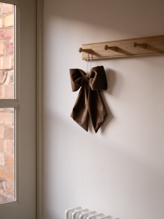 Brown Velvet Hanging Bow