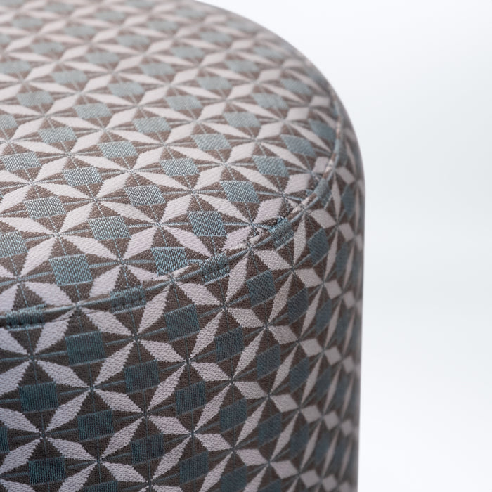 Outdoor Fabric Sunbrella Footstool - Mosaic Glacier