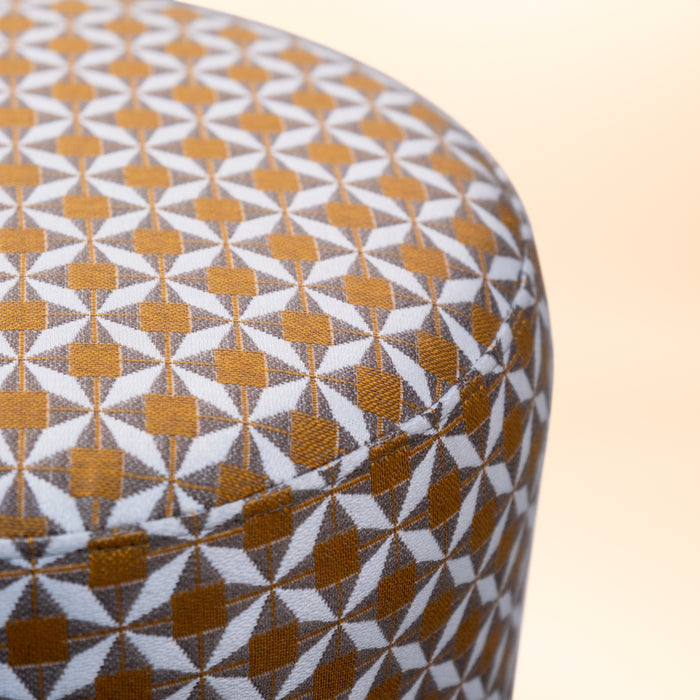 Outdoor Fabric Sunbrella Footstool - Mosaic Yellow