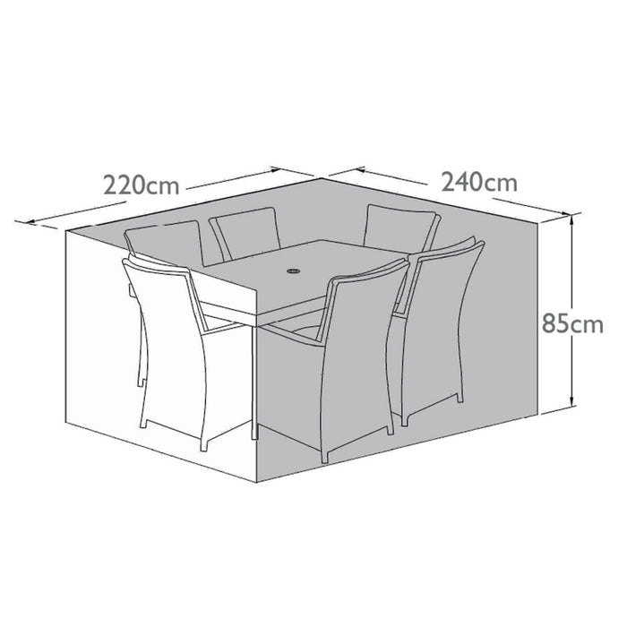 Maze 6 Seat Rectangularoval Dining Sets Garden Furniture Cover