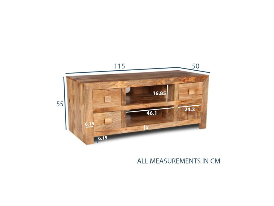 Dakota 115cm 4 Drawer Media Unit - Due 23rd September