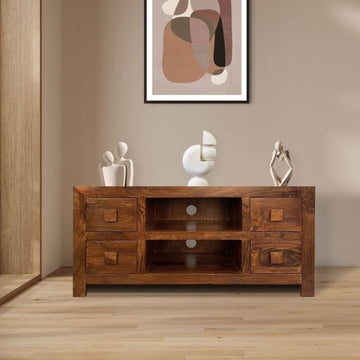 Acre & Artisan Premium 115cm 4 Drawer Media Unit