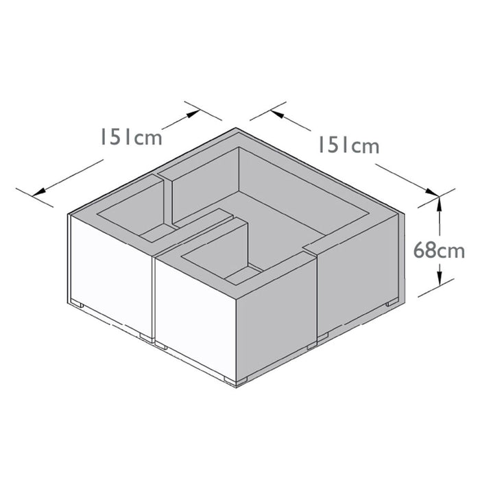 Maze 2 Seat Sofa Set Garden Furniture Cover