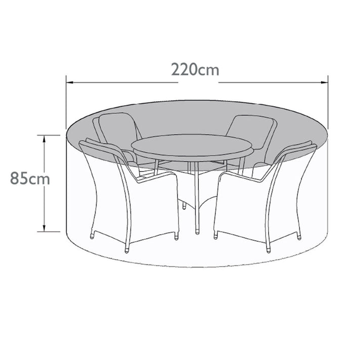 Maze 4 Seat Round Dining Set Garden Furniture Cover