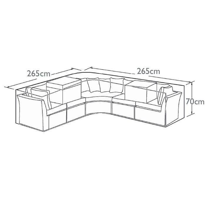 BarcelonaWinchester Rounded Corner Group - Garden Furniture Cover