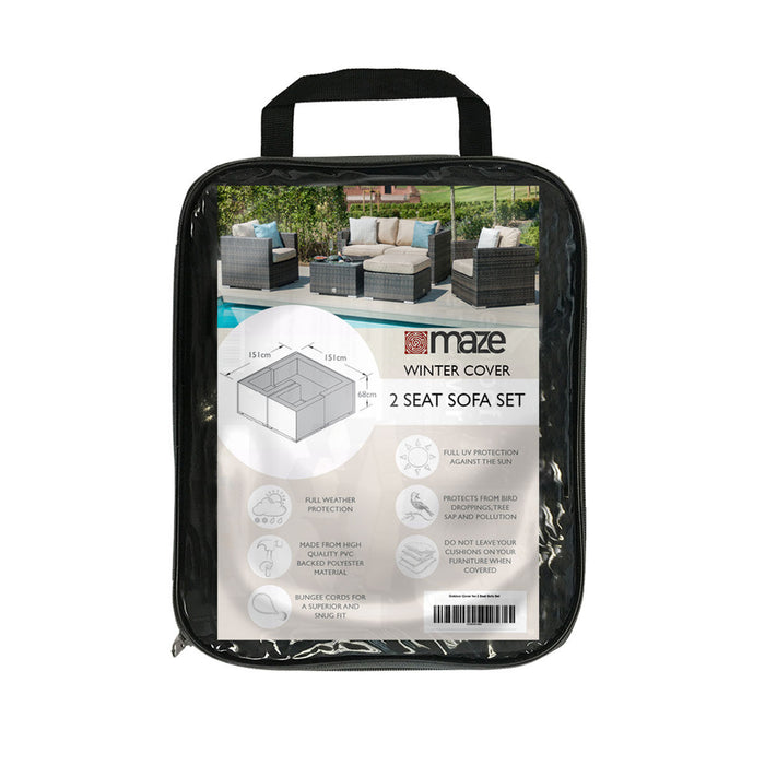 Maze 2 Seat Sofa Set Garden Furniture Cover