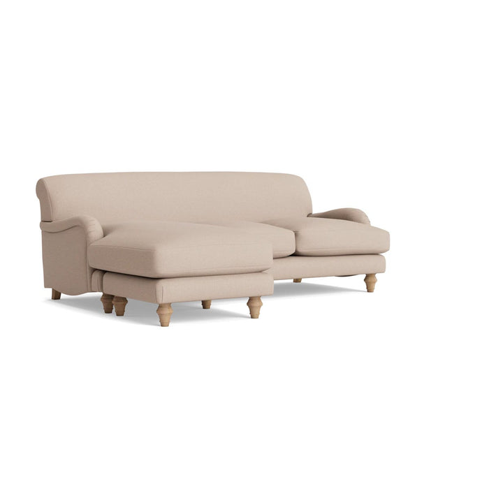 Reine Chaise Left Hand Facing Sofa â€“ Taupe Cotton linen