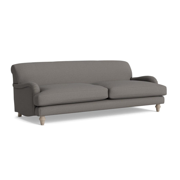 Reine Three Seater Sofa Steel Cotton Linen