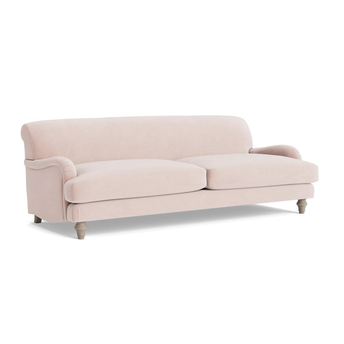 Reine Three Seater Sofa â€“ Vintage Rose Velvet