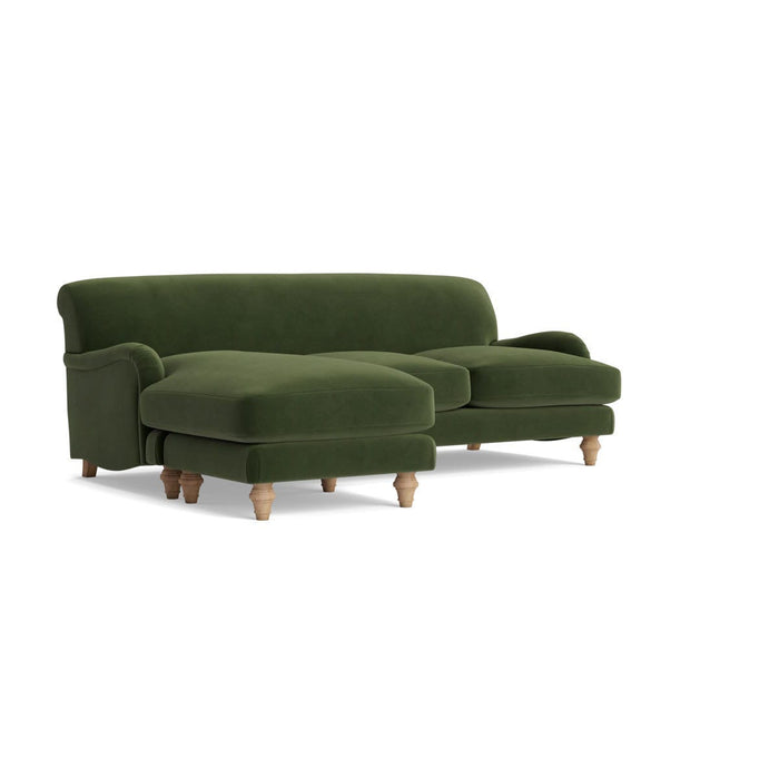 Reine Chaise Left Hand Facing Sofa - Juniper Velvet