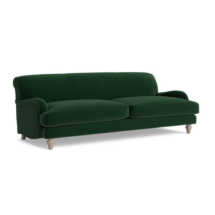 Reine Three Seater Sofa â€“ Forest Green Velvet