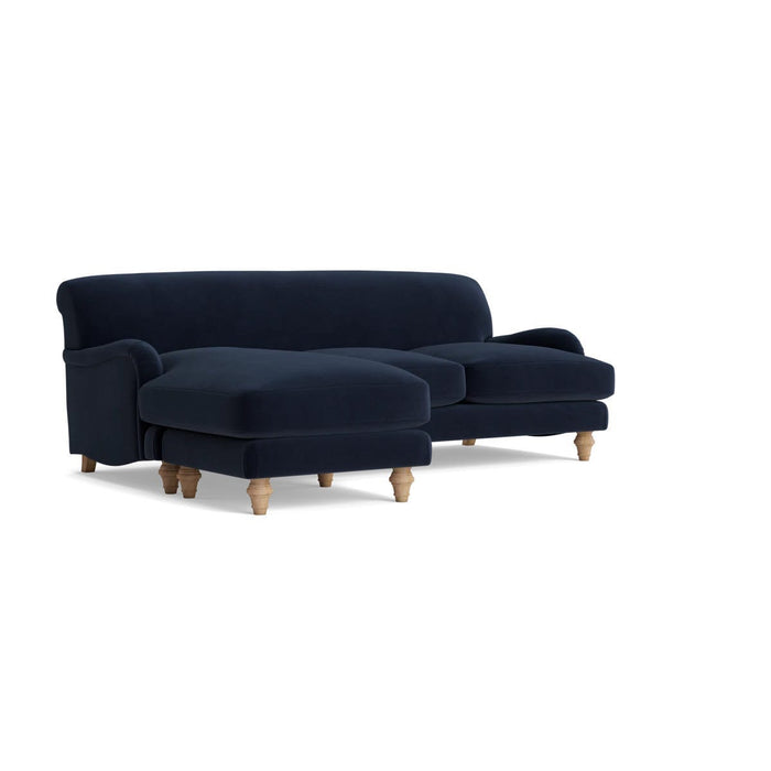 Reine Chaise Left Hand Facing Sofa - Midnight Velvet