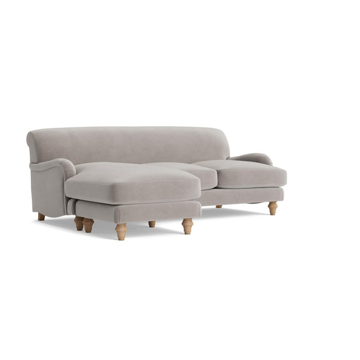 Reine Chaise Left Hand Facing Sofa â€“ Dove Velvet