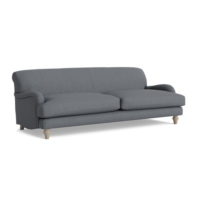 Reine Three Seater Sofa â€“ Slate Blue Herringbone