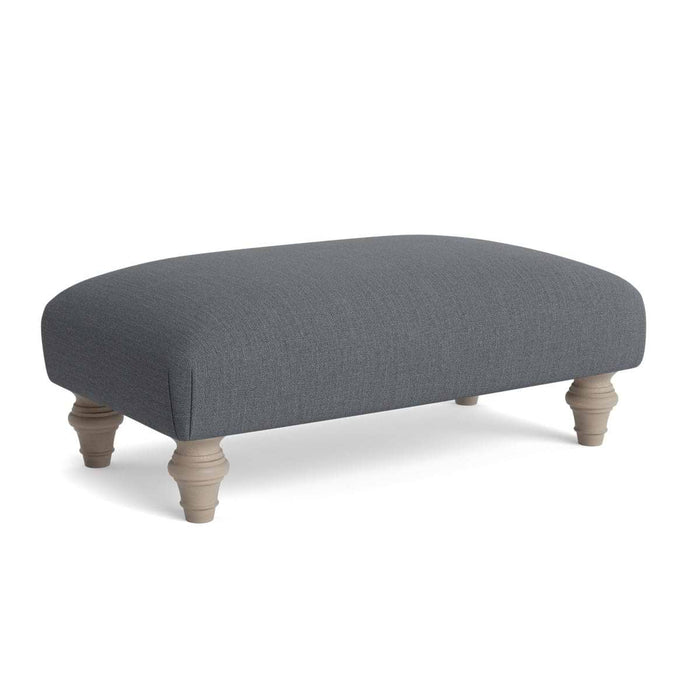 Reine Ottoman â€“ Slate Blue Herringbone