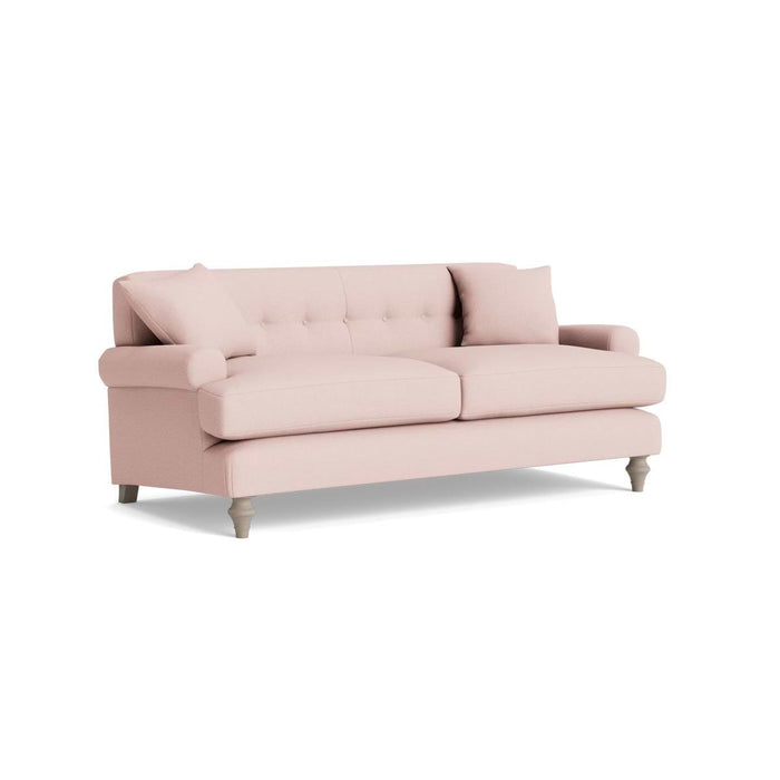 Visby Two Seater Sofa â€“ Soft Rose Cotton Linen