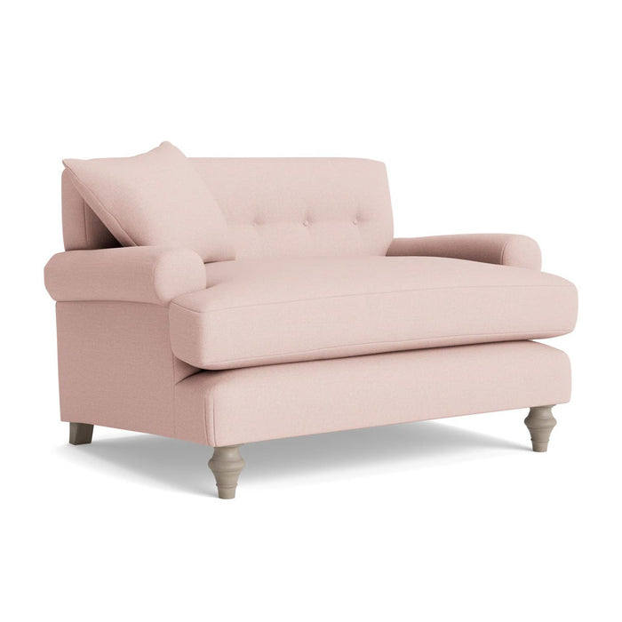 Visby Loveseat ƒ¢¢‚¬¢€œ Soft Rose Cotton Linen