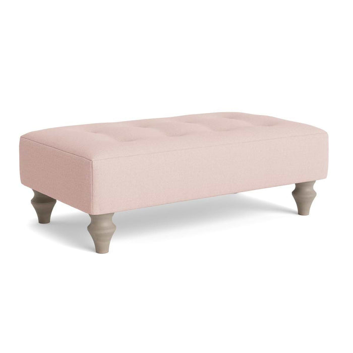 Visby Ottoman â€“ Soft Rose Cotton Linen