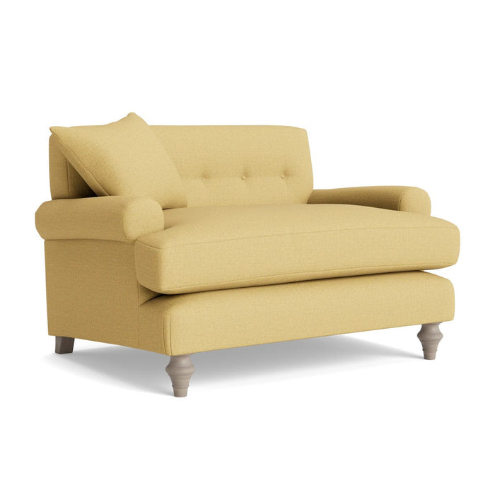 Visby Loveseat Ã¢â‚¬â€œ Ochre Cotton Linen