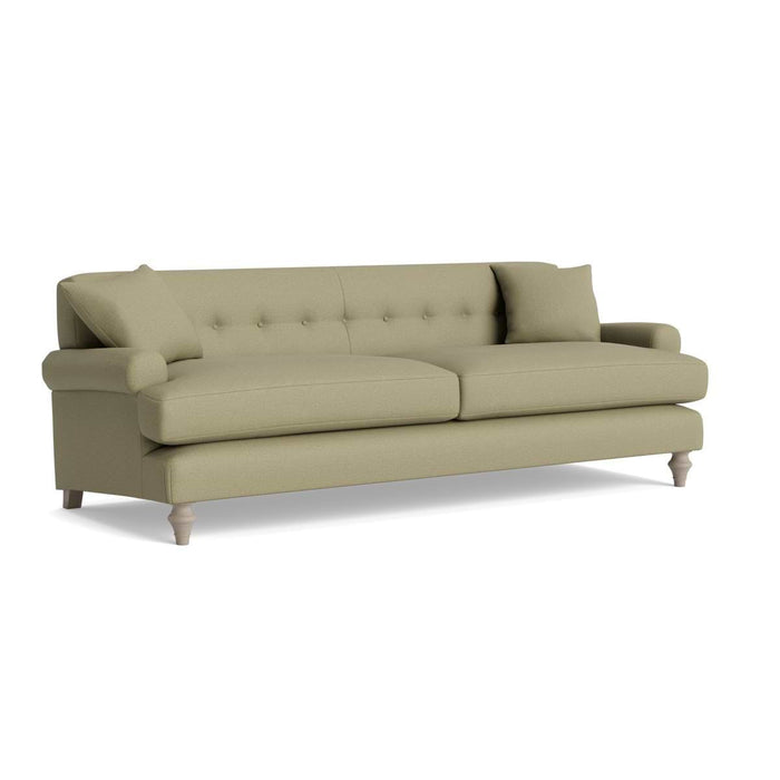 Visby Three Seater Sofa Vintage Olive Cotton Linen