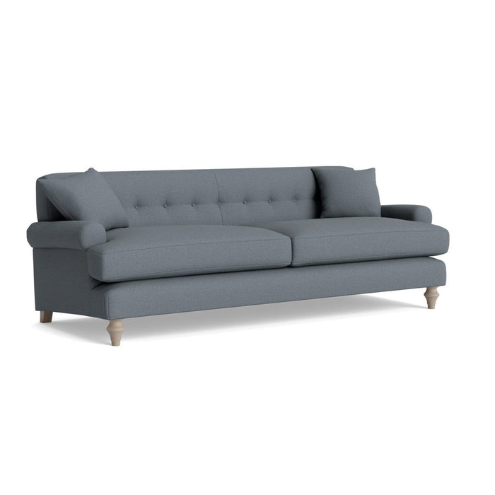 Visby Three Seater Sofa - Pebble Blue Cotton Linen
