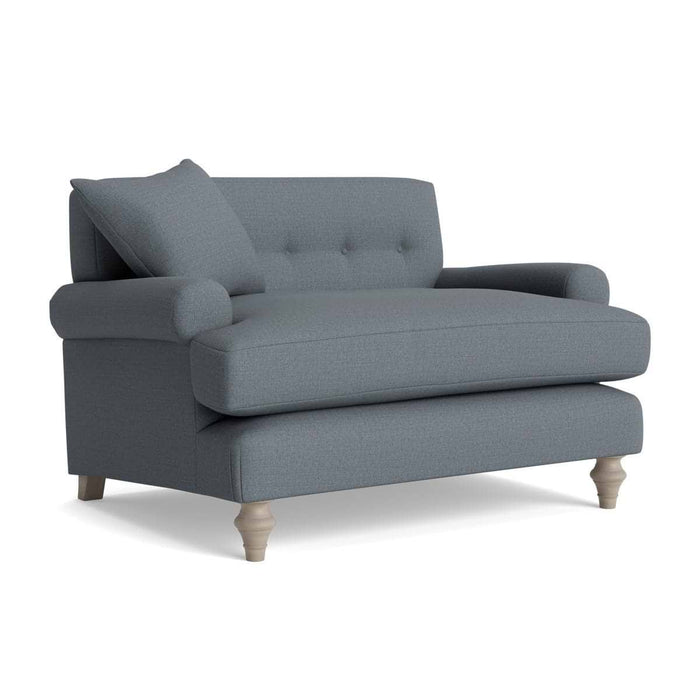 Visby Loveseat - Pebble Blue Cotton Linen
