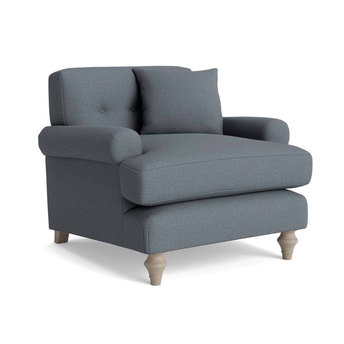 Visby Armchair - Pebble Blue Cotton Linen