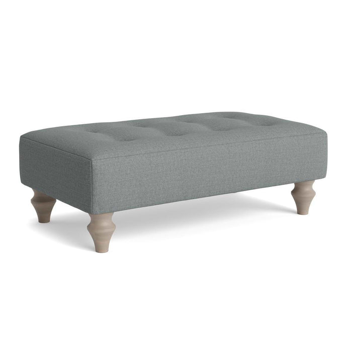 Visby Ottoman â€“ Pewter Cotton Linen